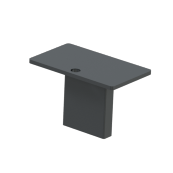 Cover | for flat steel lean-to brackets | and square lean-to hangers | for 80 x 120 mm square tube | hot-dip galvanized and coated DB 703